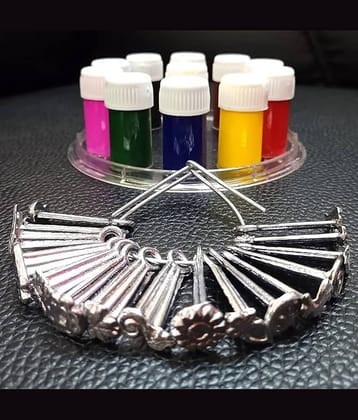Kumkum Liquid Bindi Set, 11 Colours, Baby Seratta Pottu Achu, 16 Designs, Pack of 2