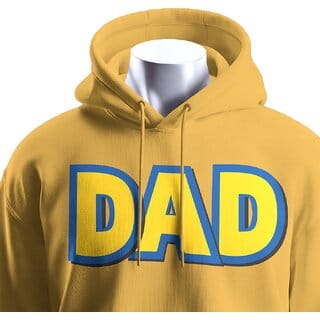BULL CLOTHING DAD Mustard Yellow Hoodie Design with 60 Cotton / 40 Polyester 280 GSM for Softness and Comfort (XL)