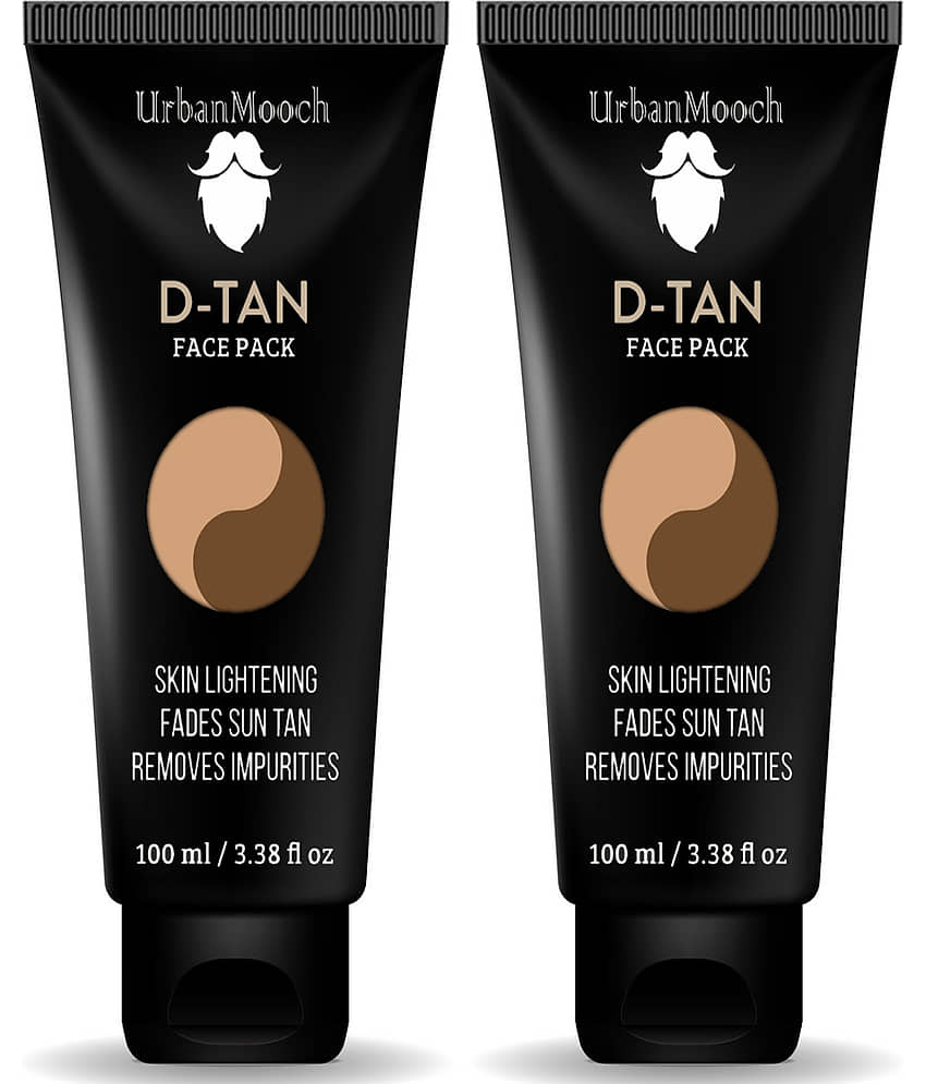 UrbanMooch DeTan Face Pack for Tan Removal Cleanser 200 g Pack of 2