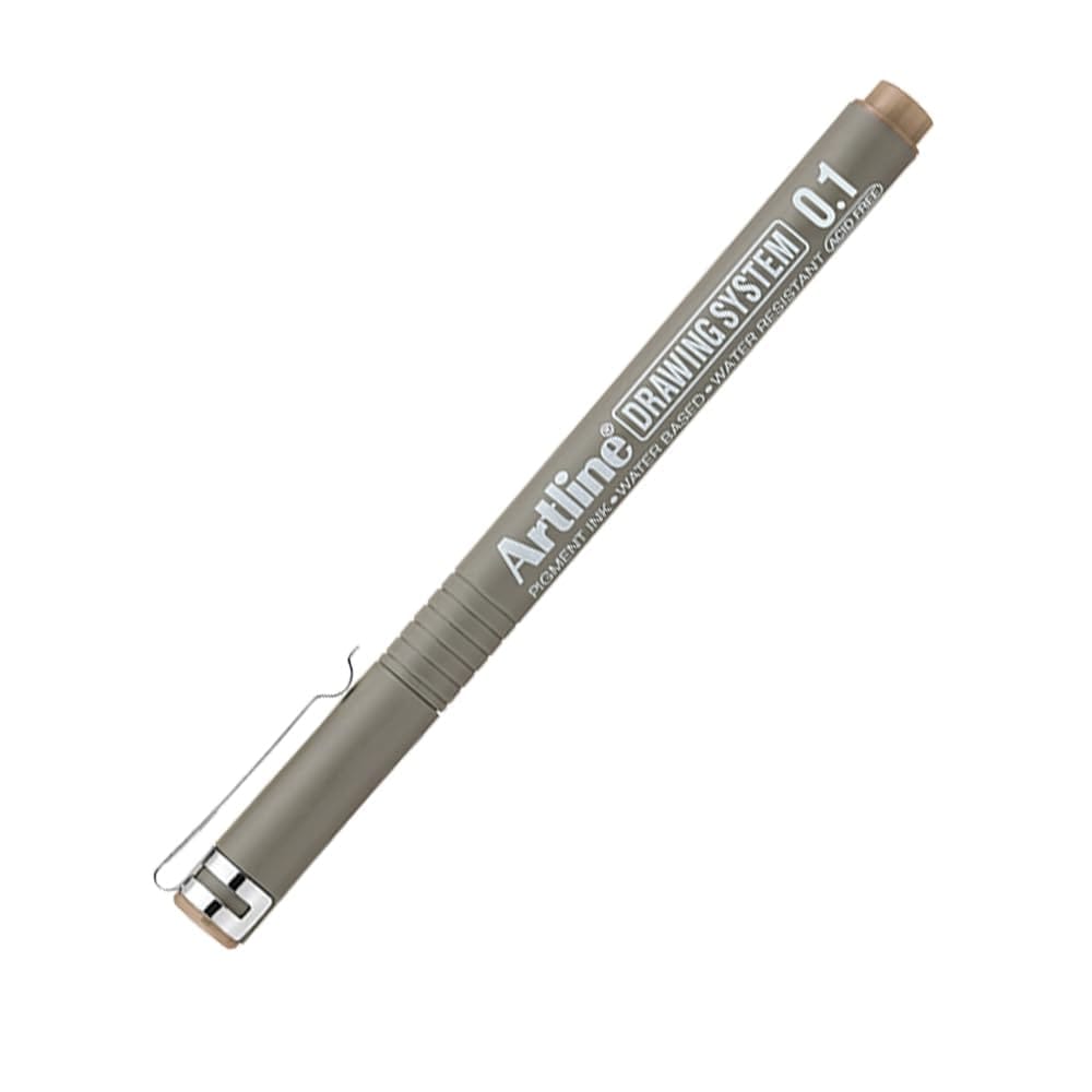 Artline Drawing System Pen 0.1 Marker Pale Brown Colour Pack of 12 | Explore Various Drawing Techniques for Artists & Designers