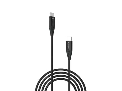 Portronics Konnect C1 Nylon braided.  quick data transfer, Type-C, Tangle free  - Black
