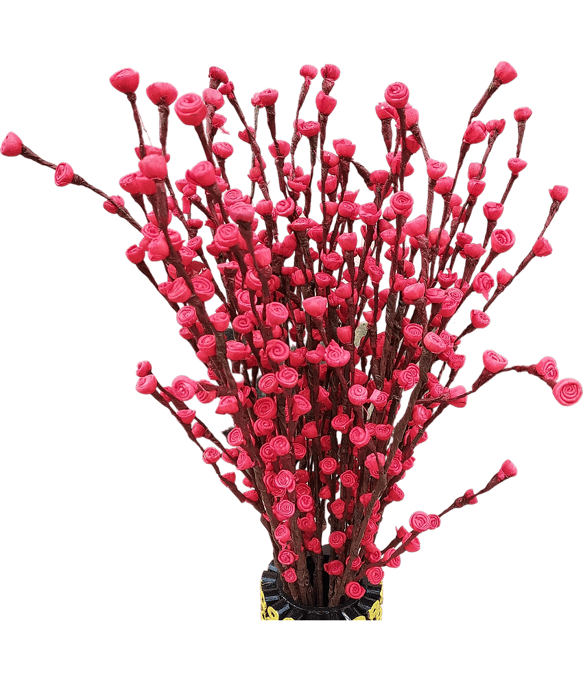 Fab n Style Rose Red Artificial Flowers Bunch - Pack of 1