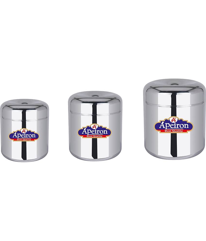 APEIRON CANISTER 7,8,9 Steel Food Container Set of 3 600 mL