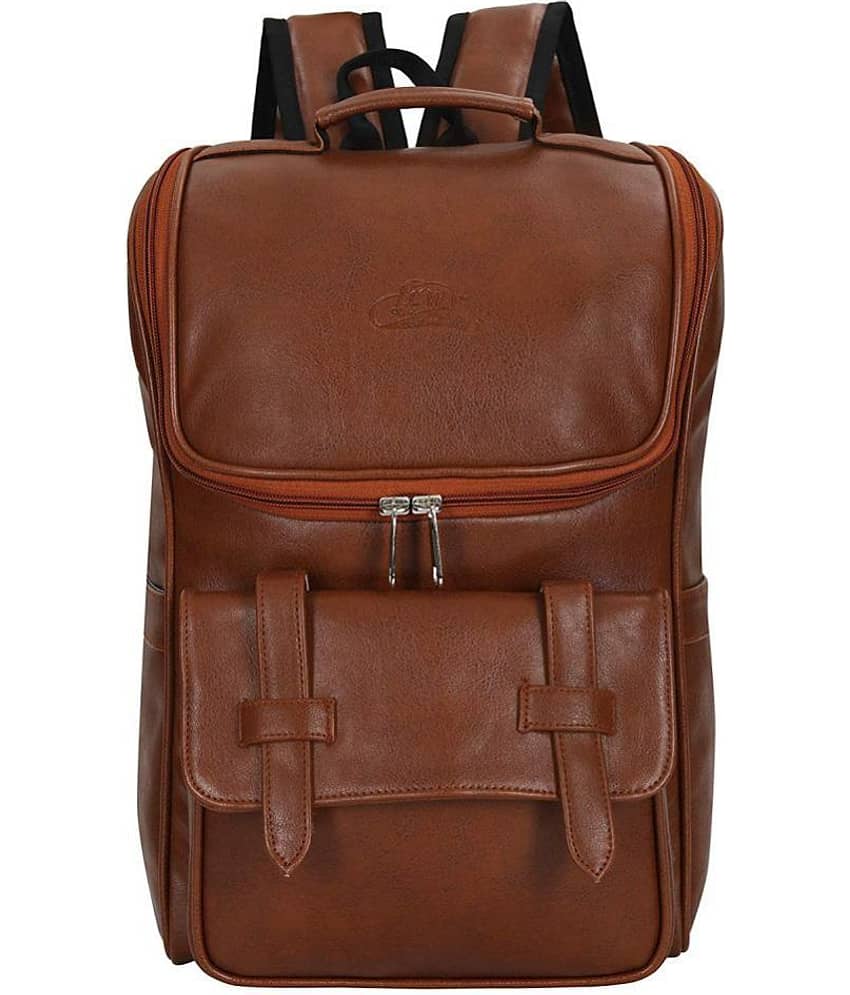 Leather World Tan Leather College Bag