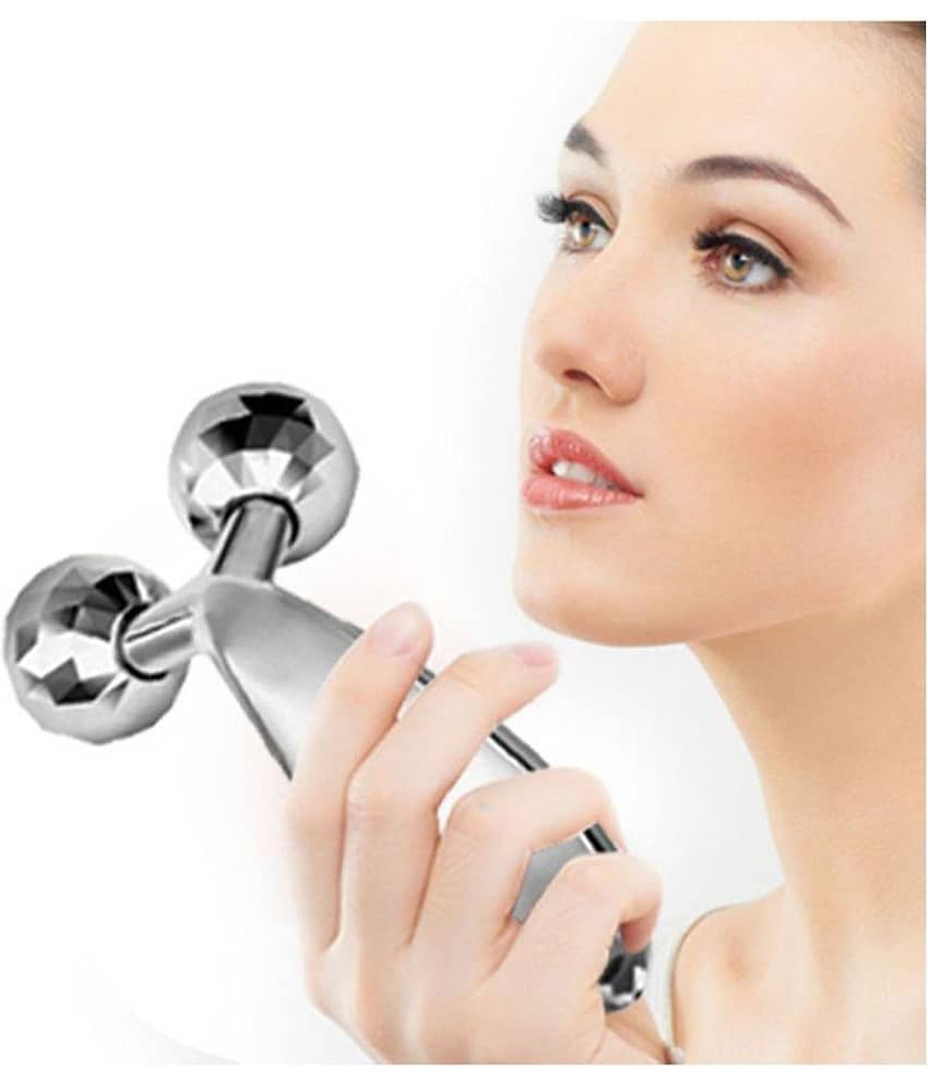 KALOPSIA INDUSTRIES Face Roller 3D Y Shape Aluminium Big Roller Microcurrent MASSAGER