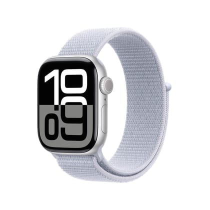 Apple Watch Series 10 GPS 42mm Silver Aluminium Blue Cloud Sport Loop