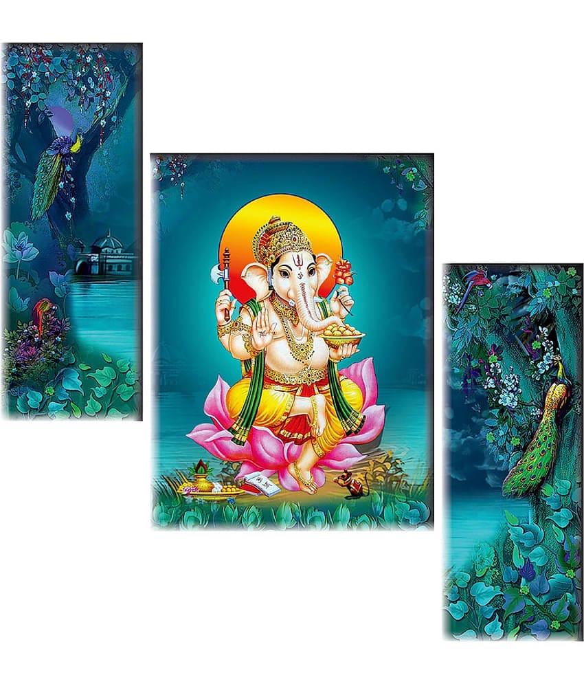 Saf Ganesha modern art MDF Painting Without Frame