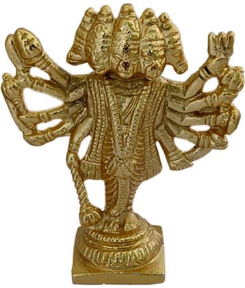Divya Mantra Sri Hindu God Panchmukhi (Five Faced) Hanuman Idol Sculpture Statue Murti - Puja/ Pooja Room, Meditation, Prayer, Office, Business, Temple, Home Decor Lucky Gift Collection Item/ Product