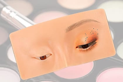 Elecsera Practice Face Board, face dummy for makeup practice, Practice Skin for Makeup 100 g (Skin)