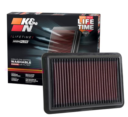 K&N High-Flow Original Lifetime Engine Air Filter: Increase Power: Washable: Compatible with 2017-2025 HYUNDIA/KIA: Elantra, I30, Kona, Veloster, Cerato, Forte, ProCeed, Seltos, Soul, Xceed, 33-5050
