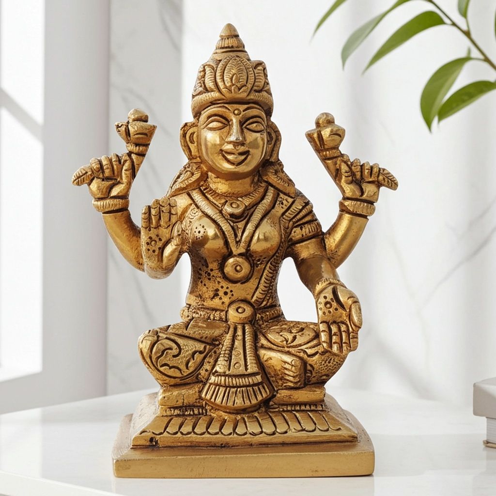 Brass Showpiece Laxmi Ji Statue (BSMAS1335 L)