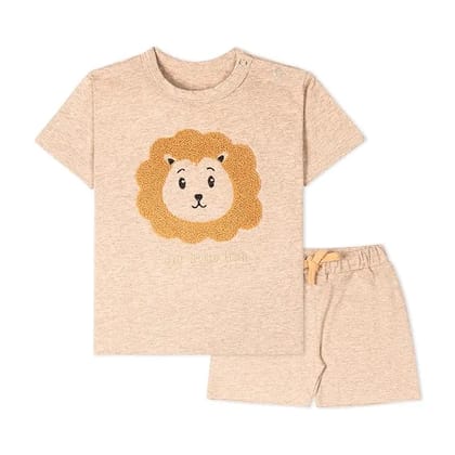 Baby Boys & Baby girls Cotton Printed Round Neck Half Sleeve T-shirt