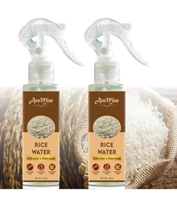 Aromine Rice Water Hair Spray For Hair Growth, Hair Shine, Anti Dandruff Hair Sprays 200 mL Pack of 2