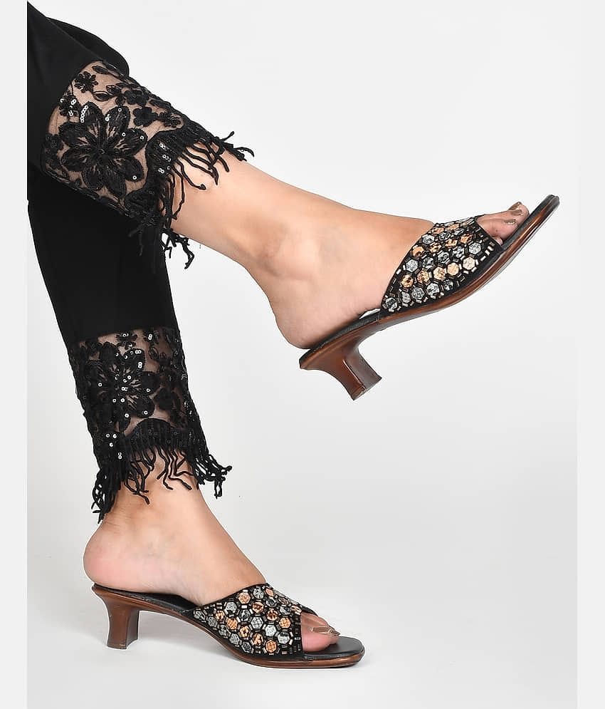 JM Looks Black Women's Sandal Heels