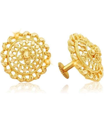 Vighnaharta - Golden Stud Earrings ( Pack of 1 )