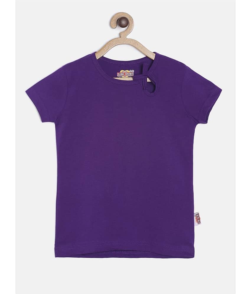 Sinimini Pack of 1 Girls 100% Cotton T-Shirts ( Multi )
