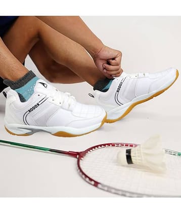 RODOX Badminton Shoes Non-Marking White Male