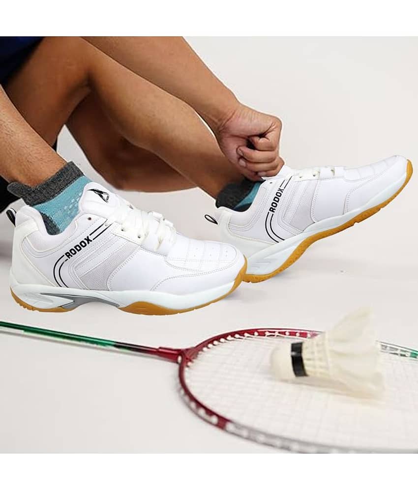RODOX Badminton Shoes Non-Marking White Male
