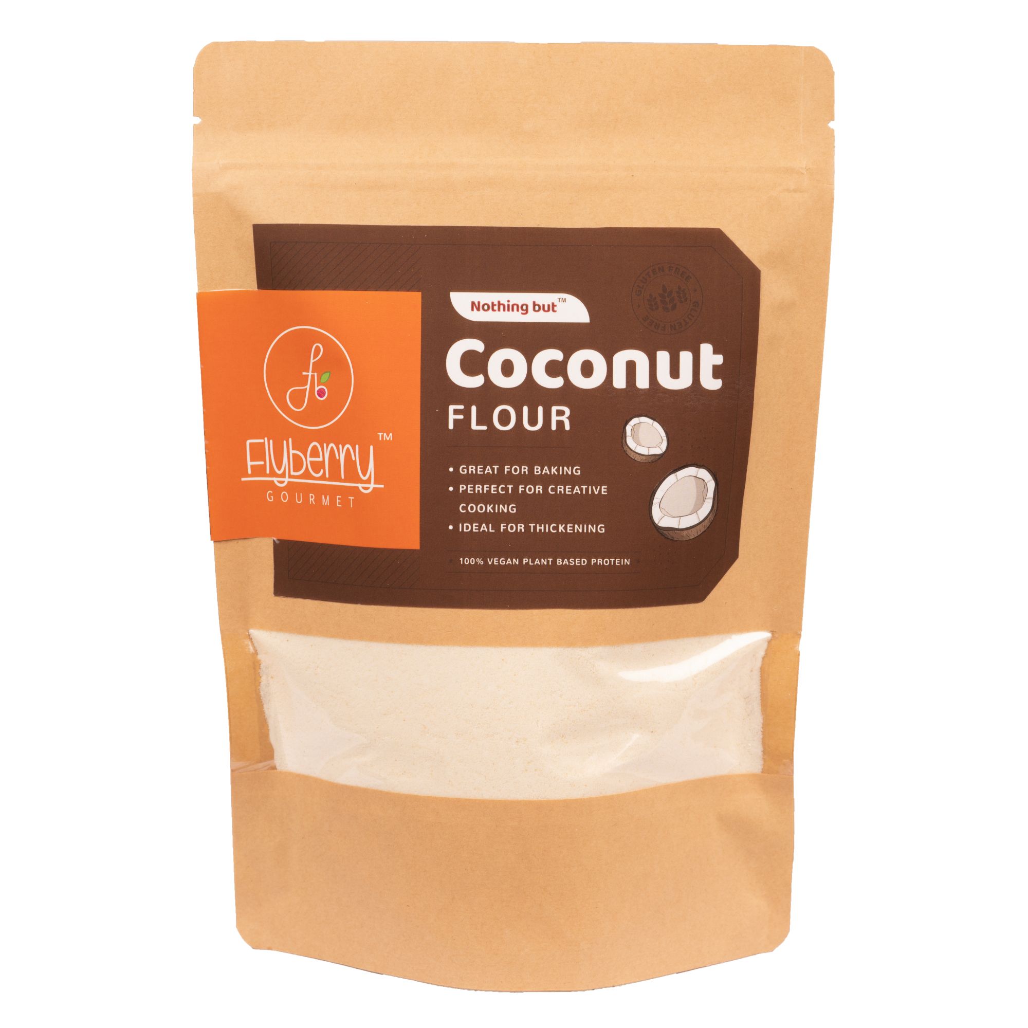 Flyberry Gourmet Coconut Flour, 350g | 100% Vegan | Plant-Based Protein