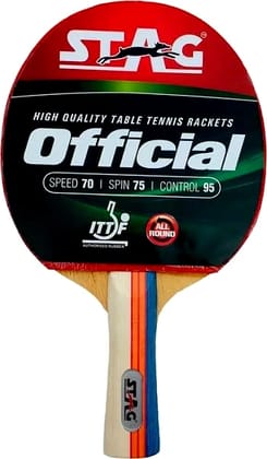 Stag Official Table Tennis Racquet (Packing - 1 Unit) by Total Sporting And Fitness Solutions Pvt Ltd Stag Official Table Tennis Racquet (Packing - 1 Unit) by Total Sporting And Fitness Solutions Pvt Ltd
