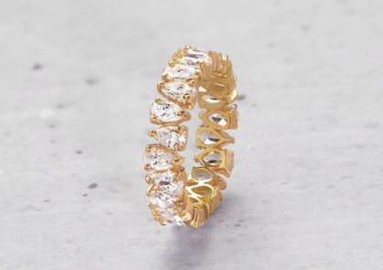 Inverted Teardrop Eternity Ring