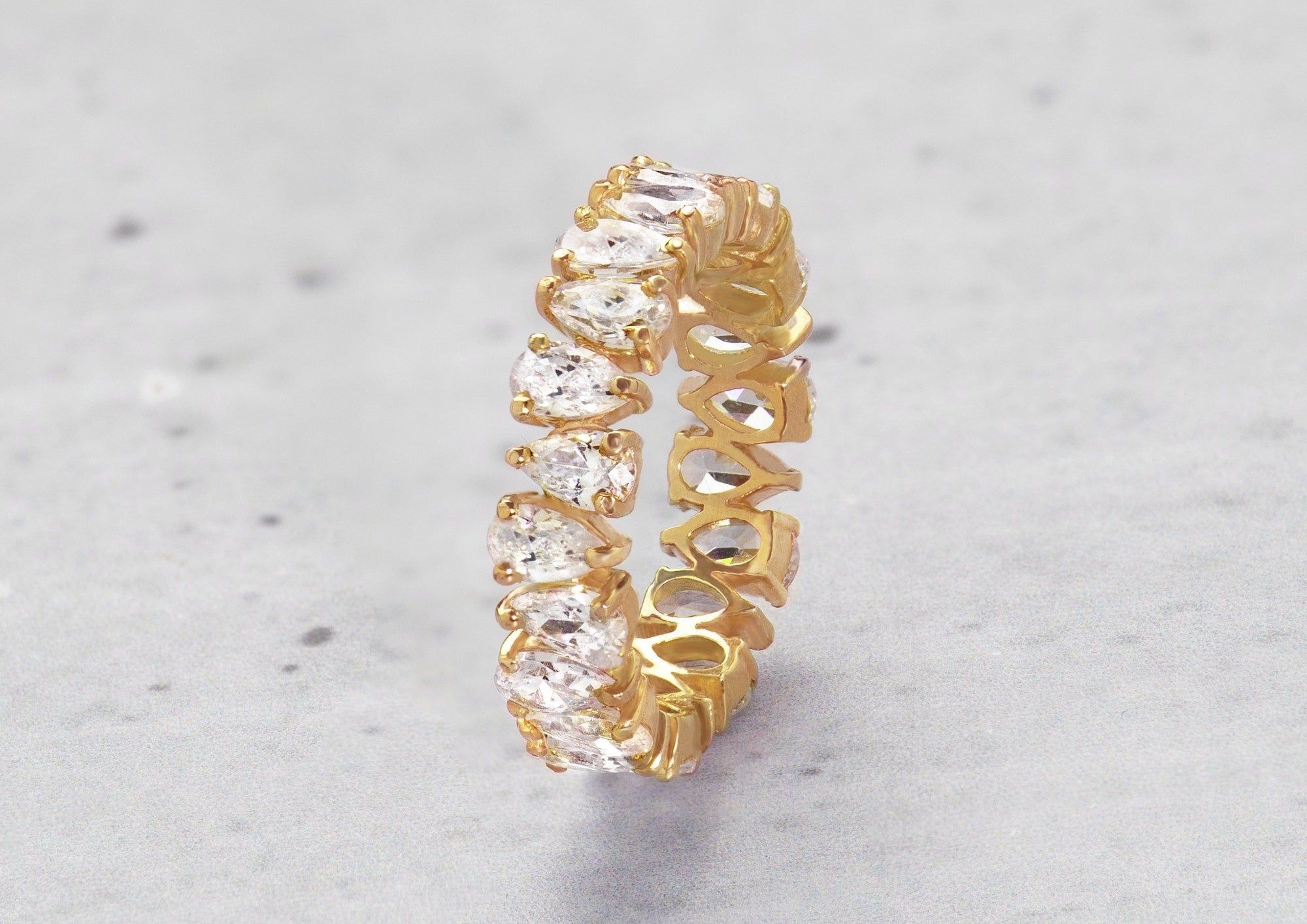 Inverted Teardrop Eternity Ring