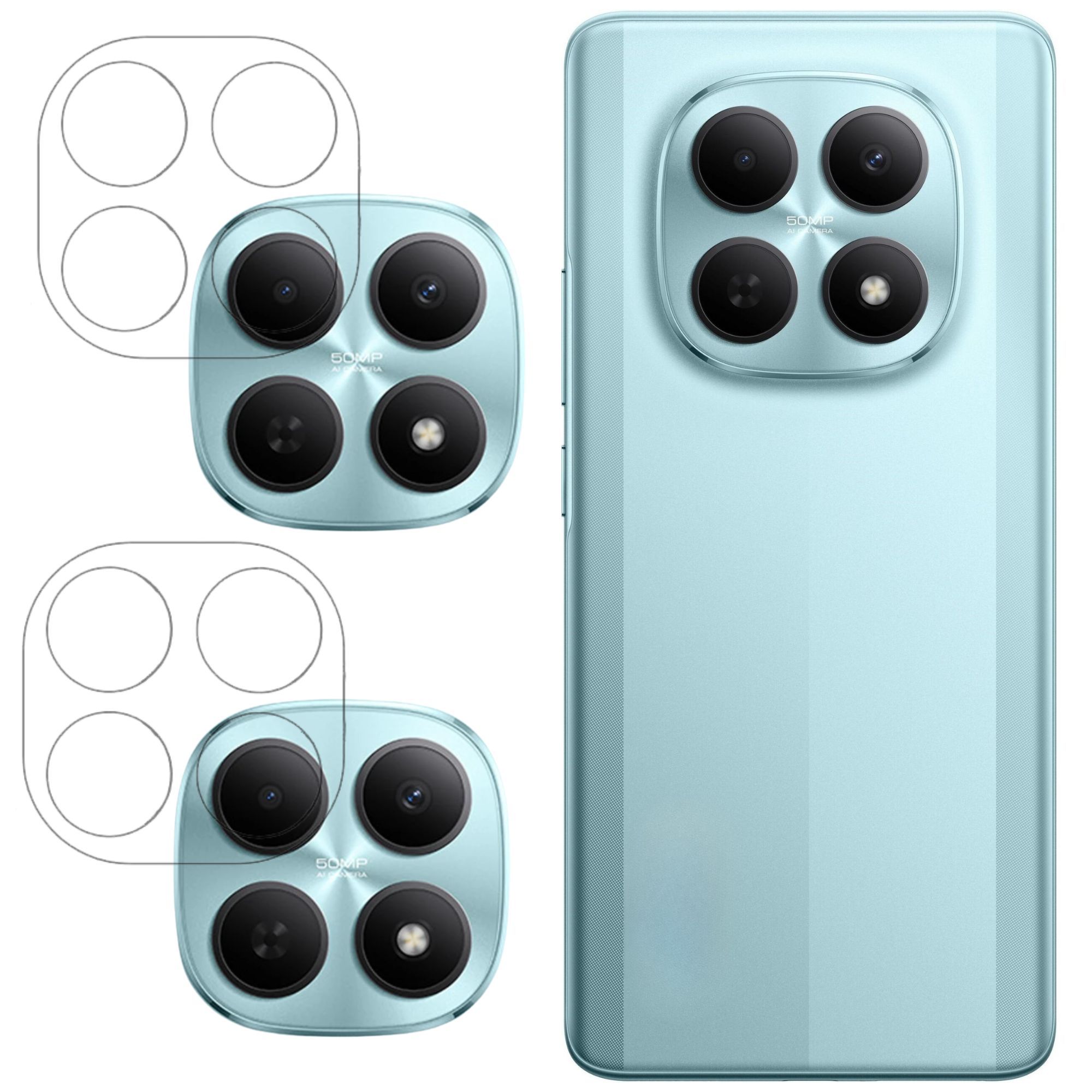 ISAAK Back Camera Lens Protector compatible for POCO M8 5G (Pack of 2)