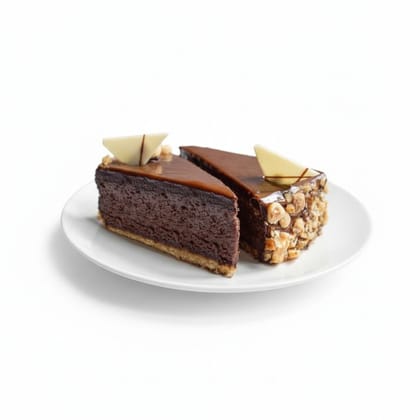 Gourmet Chocolate Caramel Cake Slices - 250 gm - Pack of 2 slices