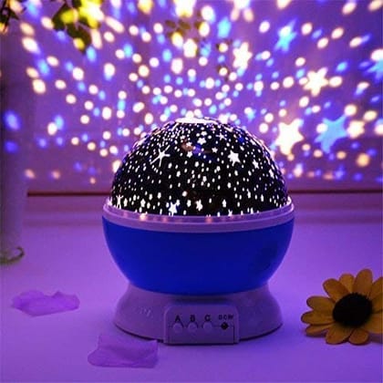 Star Master Rotating 360 Degree Moon Night Light Lamp Projector with Colors and USB Cable,Lamp for Kids Room Night Bulb