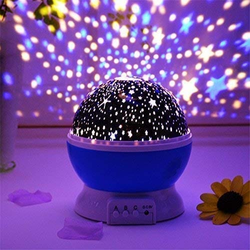 Star Master Rotating 360 Degree Moon Night Light Lamp Projector with Colors and USB Cable,Lamp for Kids Room Night Bulb