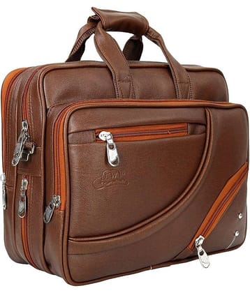 Leather World - Tan P.U Office Bag