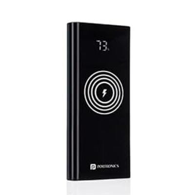 Portronics Power 10 10000 mAh 22.5 W PD Fast Charging |15W Li-Polymer Premium Edition Wireless Power Bank | Type C Power Delivery (1 Input, 3 Output)