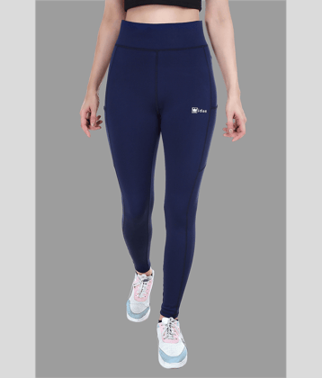 IDASS - Lycra Slim Fit Blue Women's Tights ( Pack of 1 )