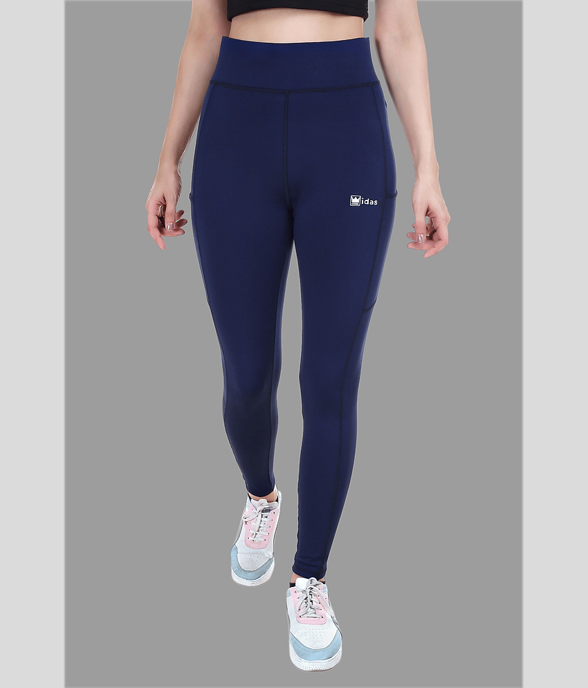 IDASS - Lycra Slim Fit Blue Women's Tights ( Pack of 1 )