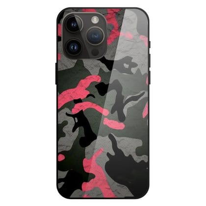 Red Camo Glass Case Red Camo Glass Case
