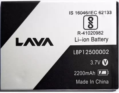 Original LBP12500002 Battery Compatible for Lava Z60, Lava P7 Plus, Lava Z80  2200mAh  3 Months Warranty.