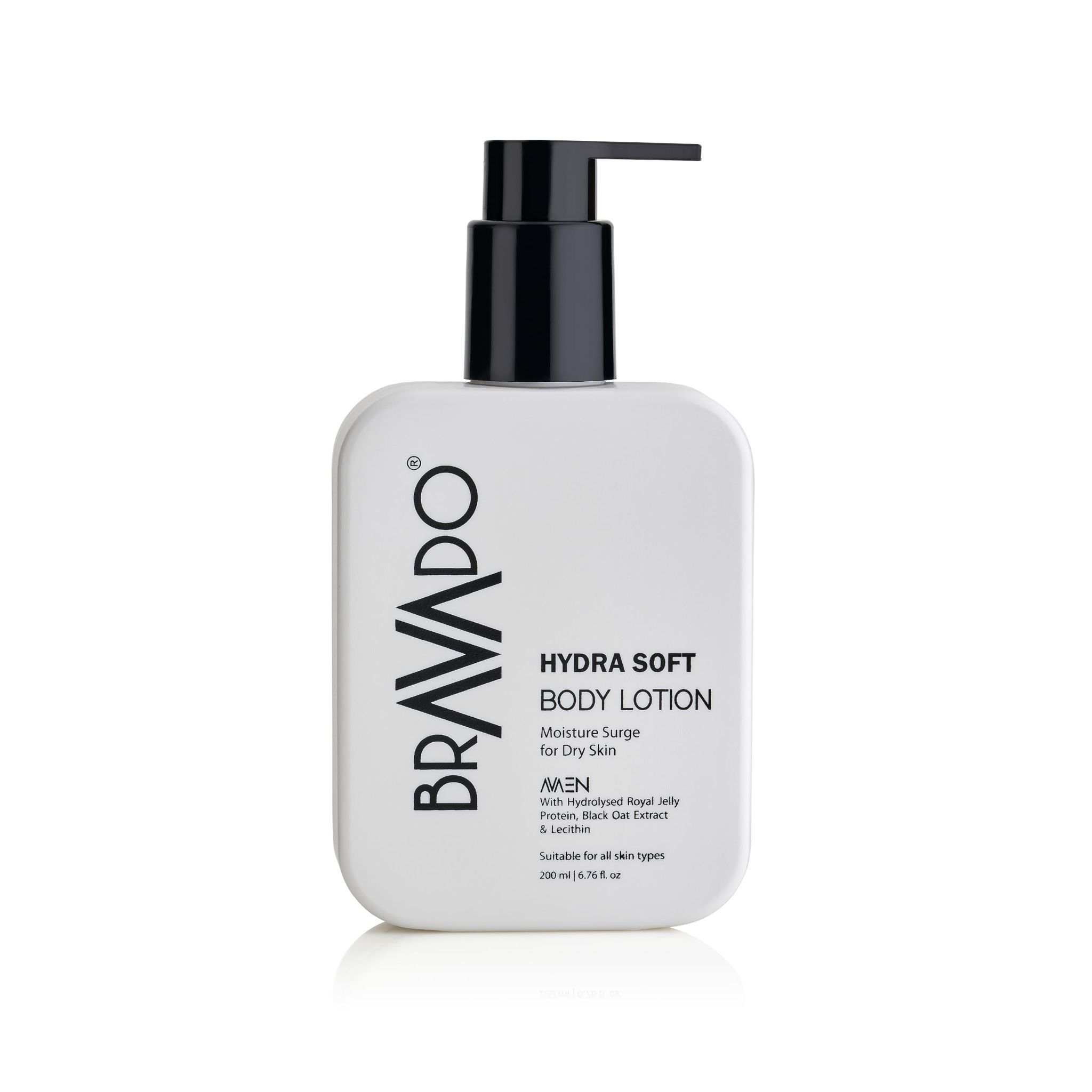 BRAVADO Hydra Soft Body Lotion with SPF | Deep Moisturizing & Nourishing | Soothing, anti-aging, & Anti Irritant Skin | Repair Rough, Dry Skin | Body Cream, Moisturizing Cream, Jelly Protein | 200ml