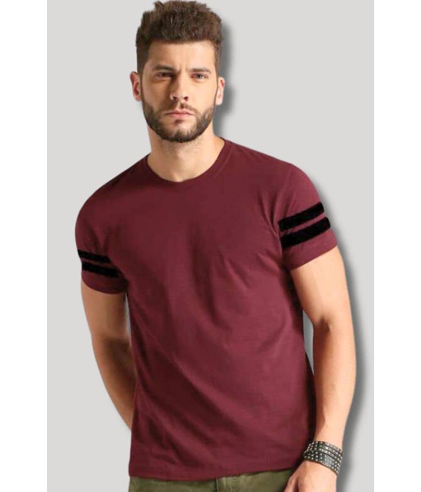 Forbro Pack of 1 Cotton Blend Regular Fit Men's T-Shirt ( Maroon )