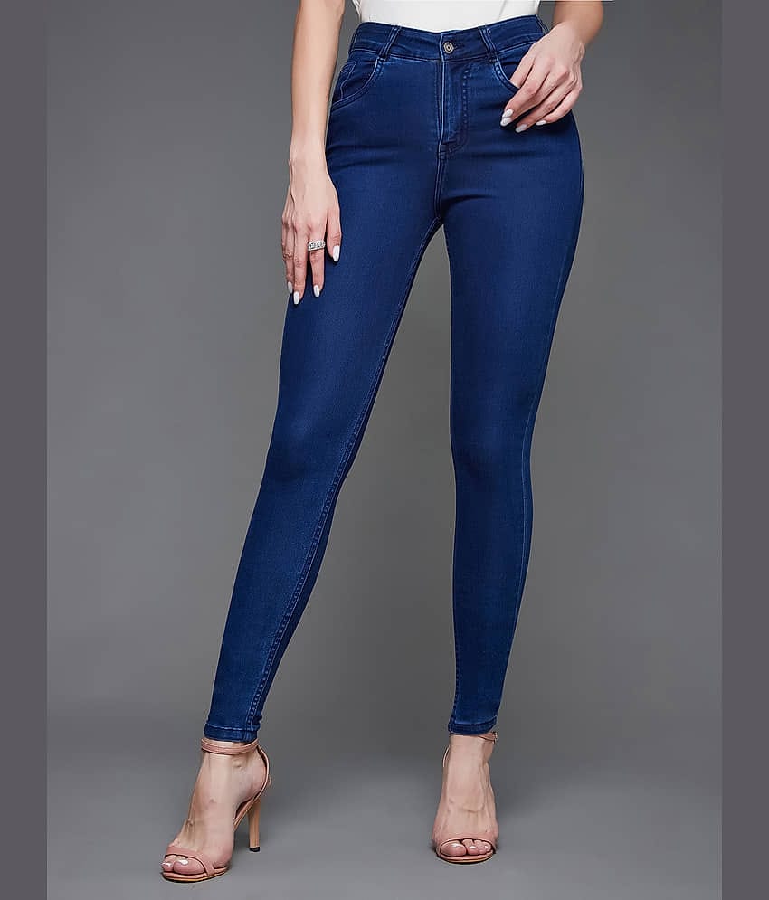 Miss Chase - Navy Blue Denim Skinny Fit Women's Jeans ( Pack of 1 )