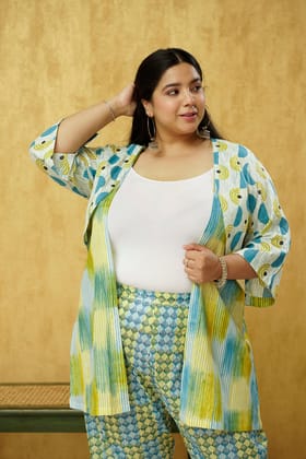 Divine Blue Cotton Co-ord 2 Piece Set