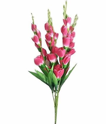 Green plant indoor Bougainvellia Pink Artificial Flowers Bunch - Pack of 1