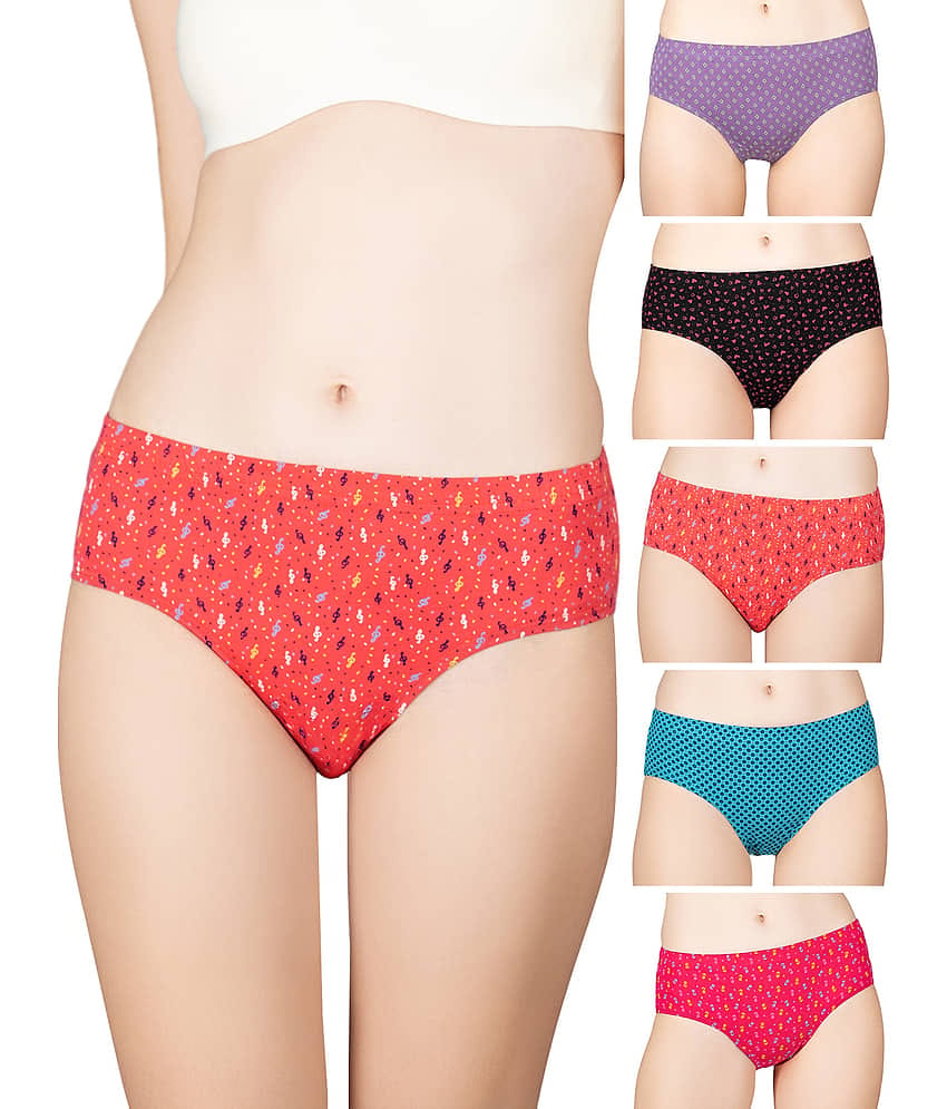 Lux Cozi Pack of 6 Cotton Hipster For Women ( Multi Color )