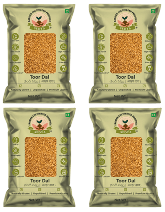 Sedya Unpolished Premium Toor Dal | Protein-Rich & Fresh | 2kg