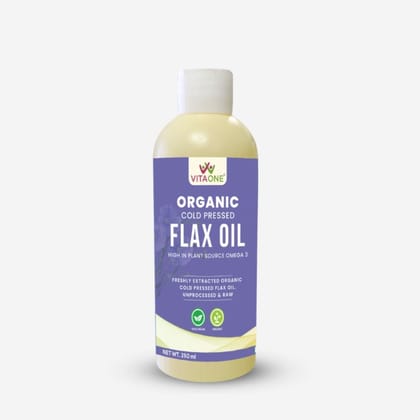 VitaOne Organic Flaxseed Oil for Heart and Skin Support