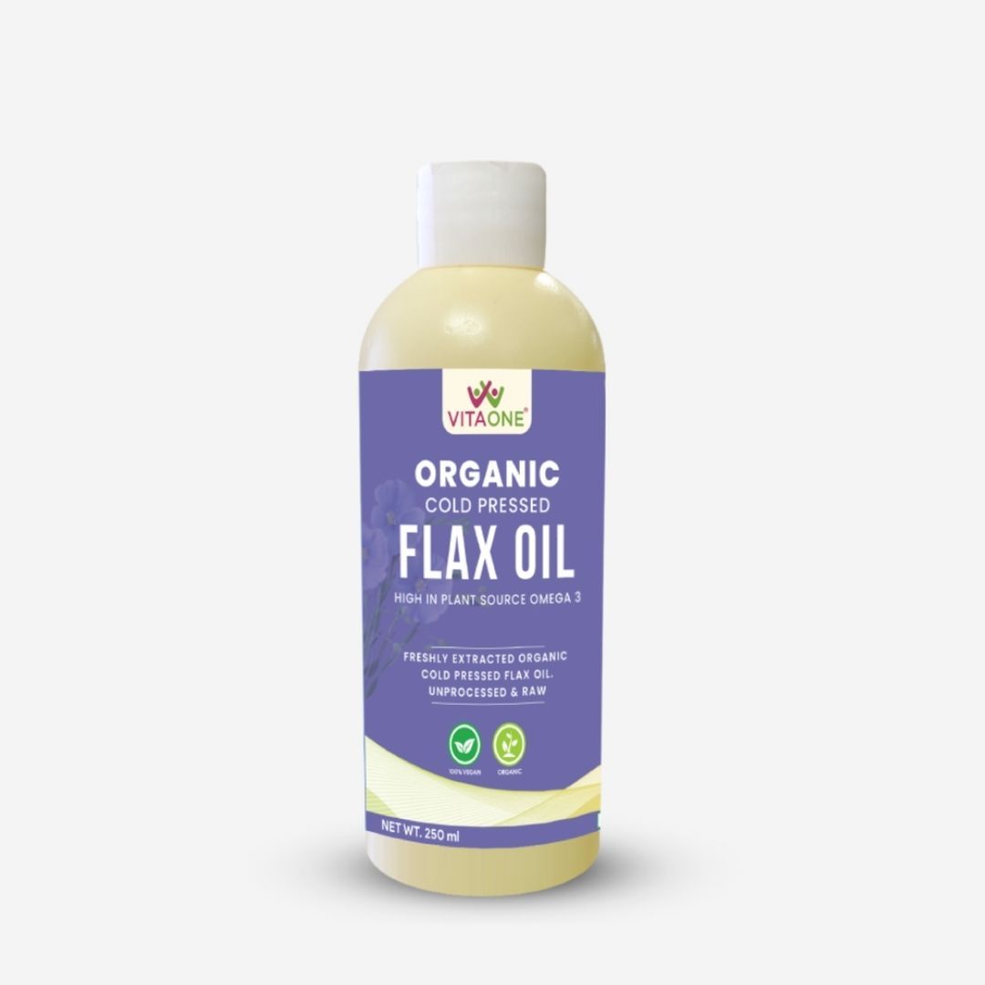 VitaOne Organic Flaxseed Oil for Heart and Skin Support