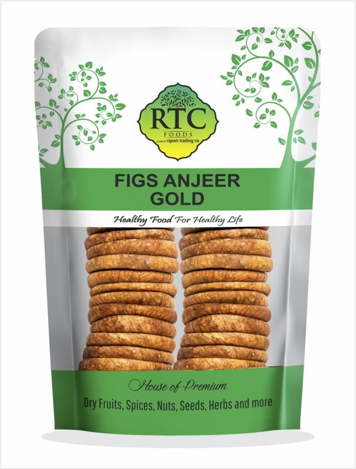 RTC FOODS | RTC Afghani Anjeer Gold MC | Afghani Figs | Healthy Snacking | Great Source of Iron | Rich with Fibre & Calcium | Helps in Weight Management