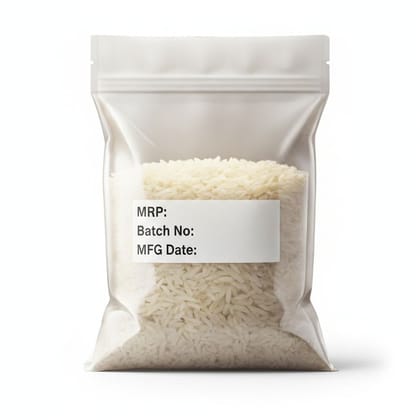 White Rice (1kg) - 1 kg - One plastic pouch containing 1kg of white rice