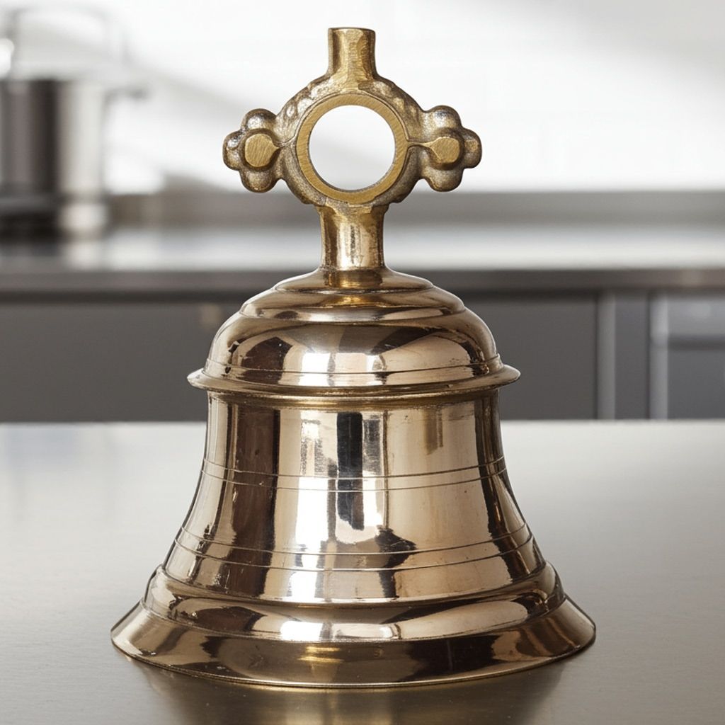 Brass Temple Hanging Ghanta, Hanging Bell, Ghanta 10 KG - Large Brass Temple Bell for Mandir Sound (ZMAS493 N)