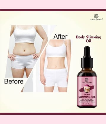 pink square Belly Fat Reduce Oil Body Slimming Oil Shaping & Firming Oil 30 mL