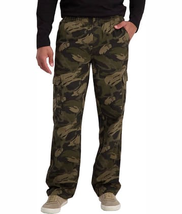 Reoutlook Regular Flat Men's Cargos - Dark Green ( Pack of 1 )
